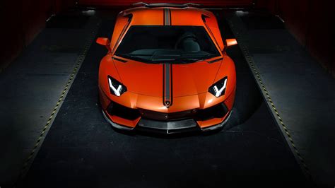 X X Car Lamborghini Aventador Orange Car Supercar