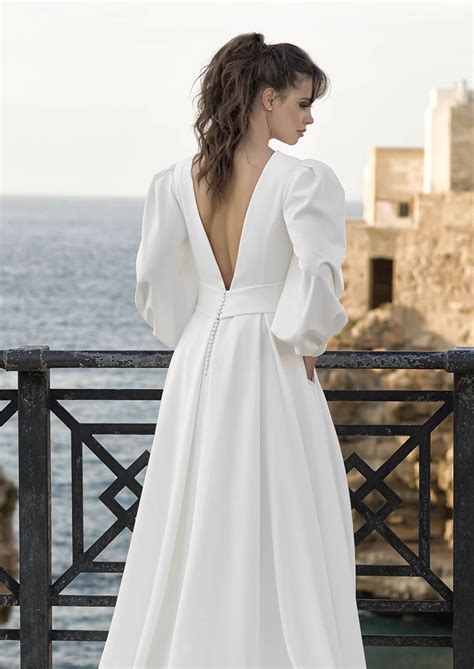 Abito Da Sposa In Cr Pe Di Seta Pura Mod Dalin Atelier