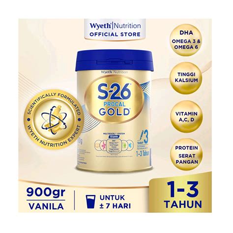 Jual S26 Procal Gold Tahap 3 Vanila Susu Formula 900 Gr Di Seller