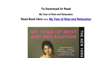 My Year Of Rest And Relaxation Pdf Reddit Free Download Full