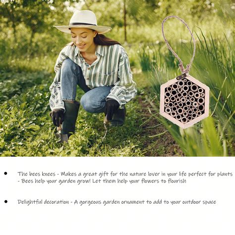 Bee House Native Bee Hive Hexagon Bee House Insect Hotel Natural