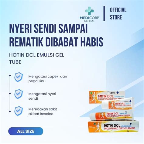 Jual MEDICORP Hot In Hotin DCL Tube Cream Krim Otot Pegal Linu Ml Shopee Indonesia