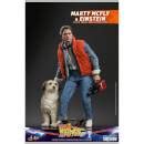 Hot Toys Back To The Future Movie Masterpiece Action Figures Marty Mcfly Einstein