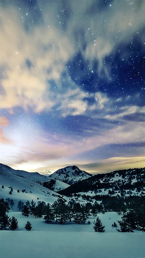 Winter Night Sky Wallpapers - Wallpaper Cave