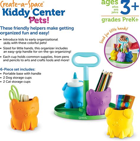 Органайзер с контейнерами для творчества и учебы Домашние животные (6 ...