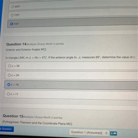 Question 14 Multiple Choice Worth 2 Points Interior And Exterior