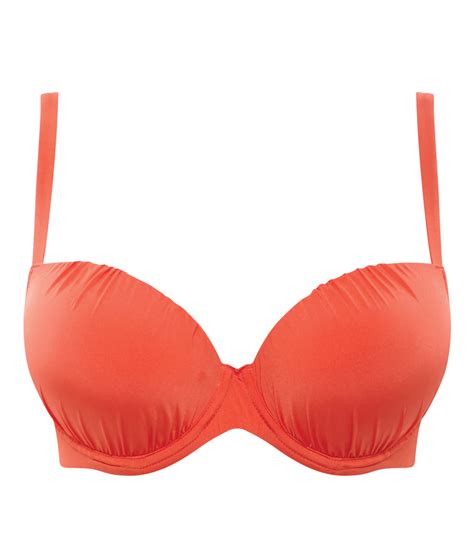 Bikini Escotado De Copa Moldeada Con Aros Marina Tangerine