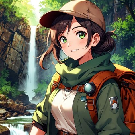 girl adventurer anime character  stock photo public domain pictures