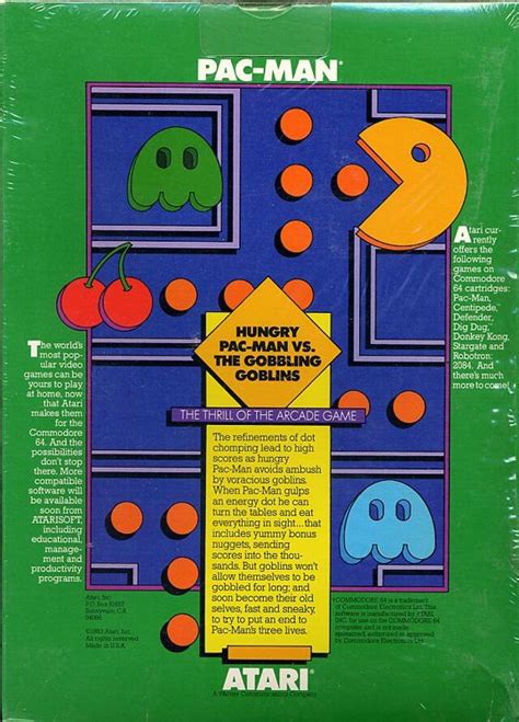 Pac Man Commodore Box Cover Art Mobygames