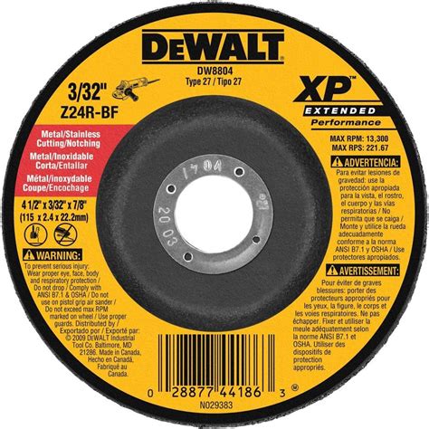 DEWALT DW8804 4-1/2-Inch by 3/32-Inch XP Metal Cutting and Notching ...