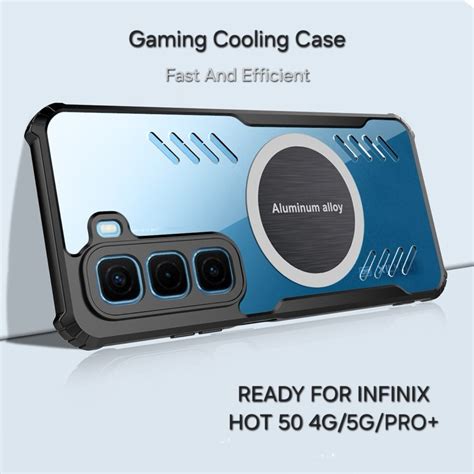外殼 Infinix Hot 50 4G 5G Hot 50 Pro 雙通風外殼散熱遊戲 蝦皮購物