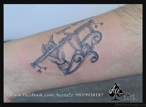 79 Awesome Flute Tattoos