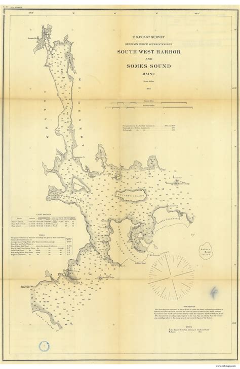 Historical Nautical Charts Of Maine Mount Desert Island