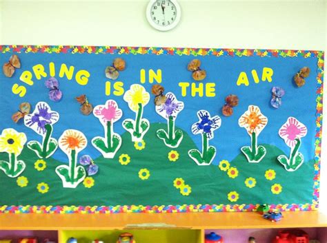 Spring season Bulletin Board | Spring bulletin boards, Classroom art projects, Spring bulletin