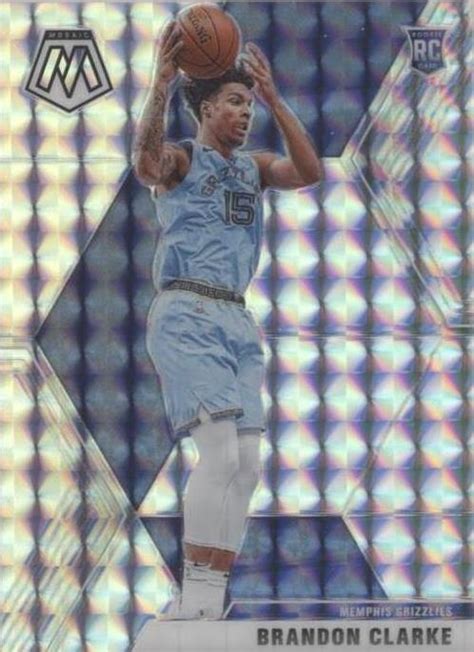 2019-20 Panini Mosaic - Rookies Brandon Clarke #207 Silver Mosaic Prizm