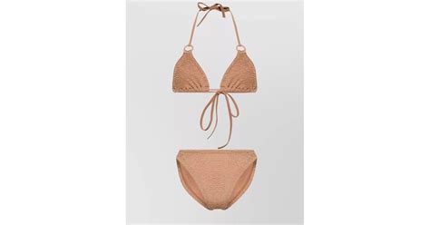 Hunza G Eva Bikini Set Ring Detail In White Lyst