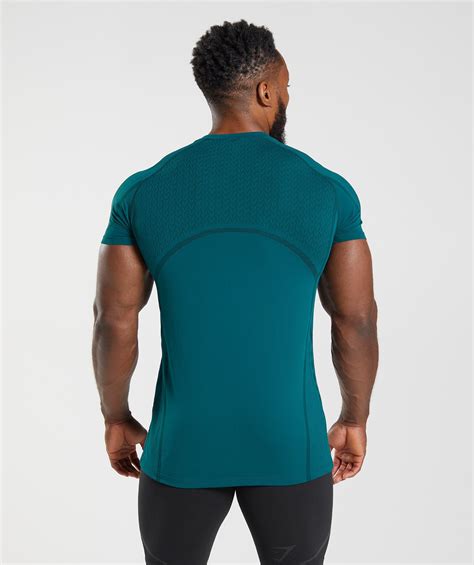 Gymshark 315 Seamless T Shirt Winter Teal Black Gymshark