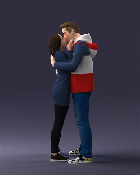 3D Kiss Couple Model - TurboSquid 1523117