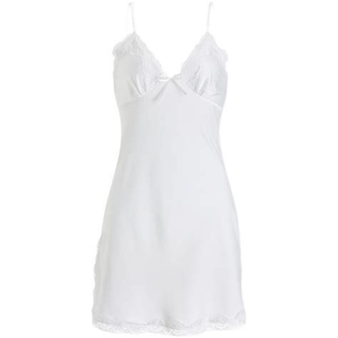 Women Lace Satin Nightdress Slip Dress Sleepwear V Neck Bow Side Slit Lingerie Ebay