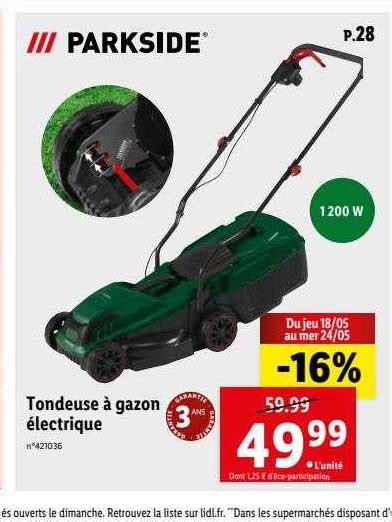 Promo Tondeuse Gazon Lectrique Parkside Chez Lidl Icatalogue Fr