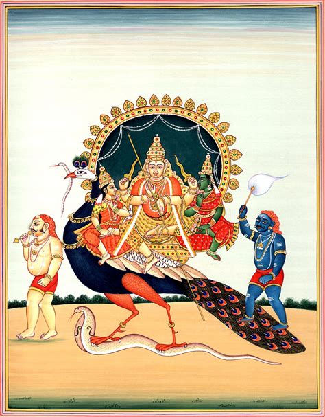 Murugan Subrahmanya Or Karthikeyan Mysore Painting Tanjore Painting