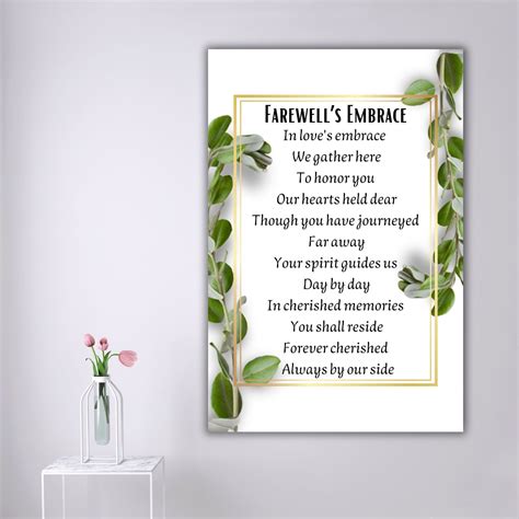 Bereavement Poem Print, Funeral Sign Poem, Memorial Poem for Loss of