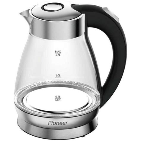 Купить Чайник PIONEER KE809G черный/нерж - цена: 2595 ₽, характеристики ...