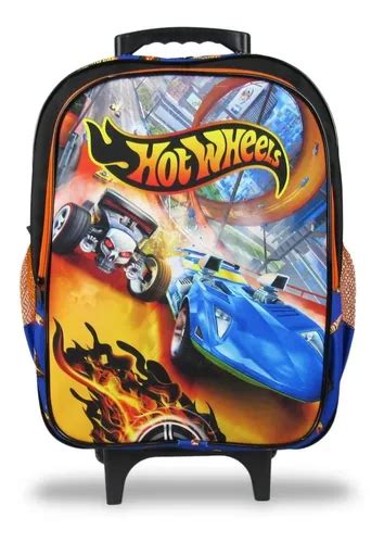 Mochila Escolar De Rodinhas Hot Wheels Frete grátis
