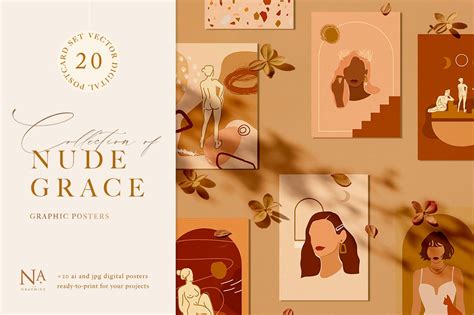 Nude Grace Modern Vector Set Design Cuts