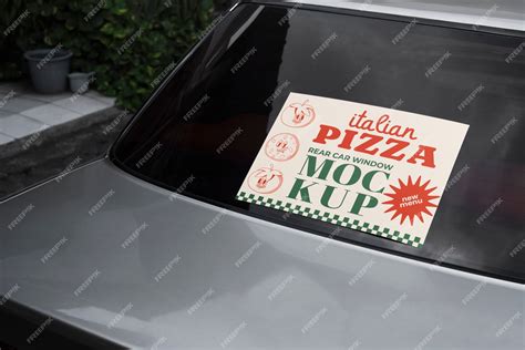 Premium Psd Rear Car Window Mockup