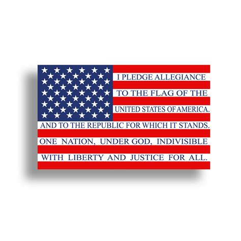 Pledge Of Allegiance To The Flag Usa Sticker American Cup Etsy