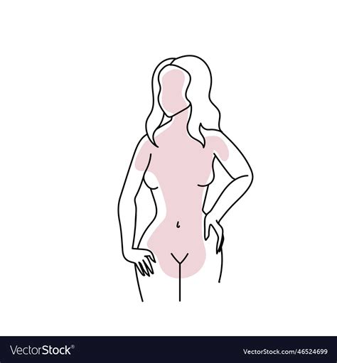 Nude Abstract Woman Line Art Royalty Free Vector Image