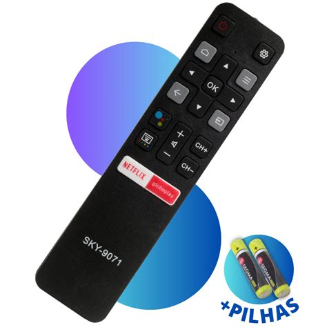 Controle Remoto Para TCL Smart TV 4k Netflix Globoplay Rc802v