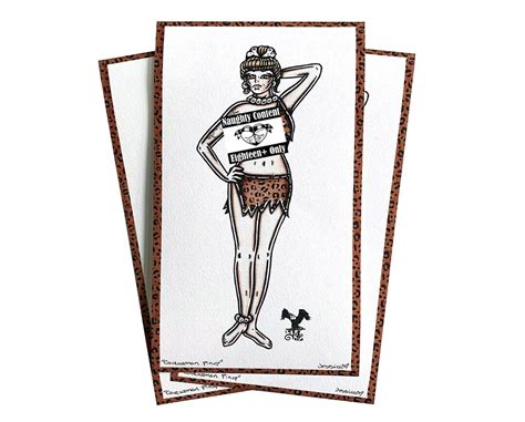 Cavewoman Pinup Print Mature Content Sale Etsy