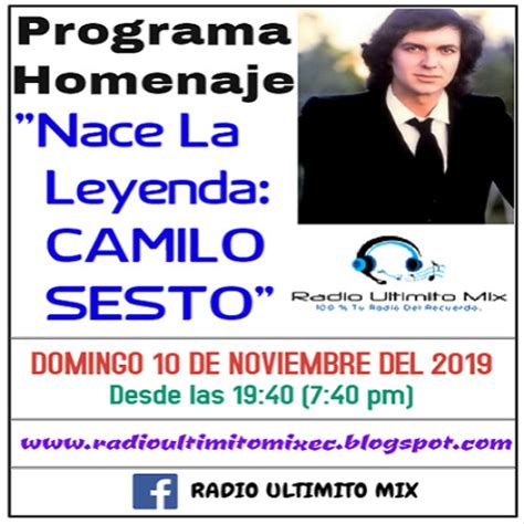 Stream Nace La Leyenda Camilo Sesto By Radio Ultimito Mix Listen