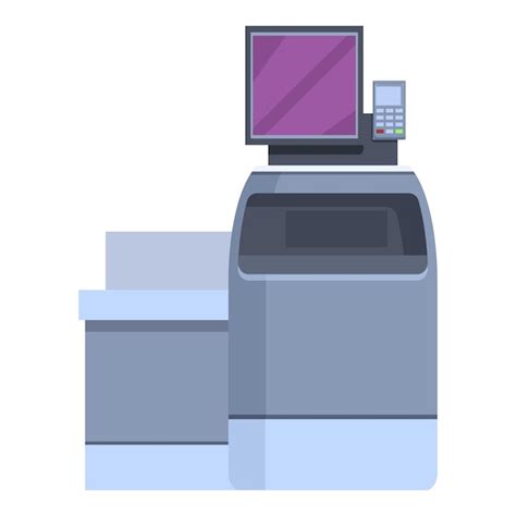 Premium Vector Self Service Checkout Icon Cartoon Vector Scan Cash