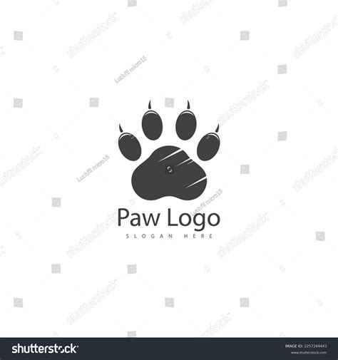 Paw Vector Logo Design Template Stock Vector (Royalty Free) 2257244443 ...