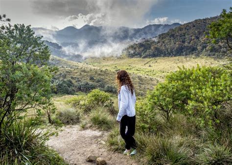 Front View Nude Woman Sitting Pointing Stock Photos Free Royalty