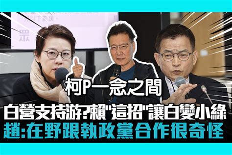 【cnews】民眾黨支持游錫堃？賴士葆「這招」讓白變小綠 趙少康：在野跟執政黨合作很奇怪 匯流新聞網