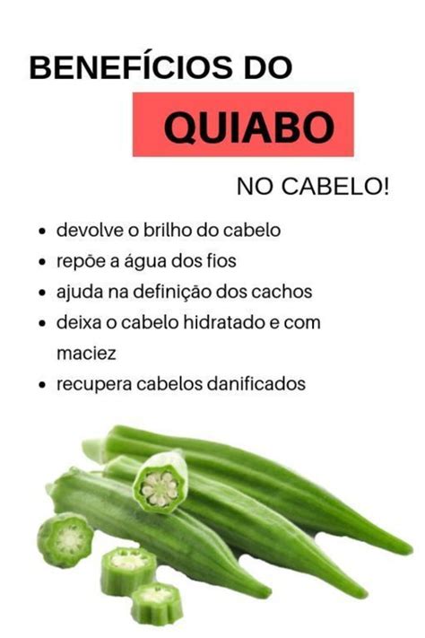 Quiabo É Bom Para O Cabelo - Benefícios do quiabo no cabelo | Hidratação de quiabo, Hidratação para ...