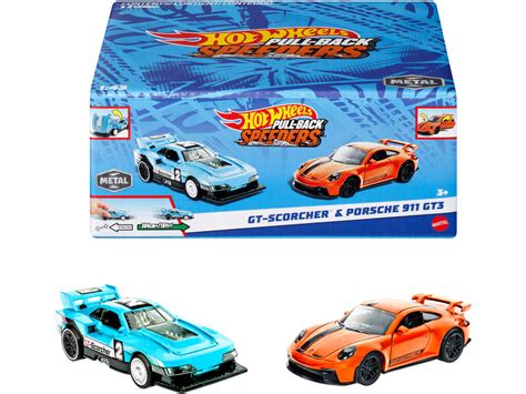 Hot Wheels Pack 2 Carros De Corrida Pull Back Speeders Mattel HPR91 Juguetilandia