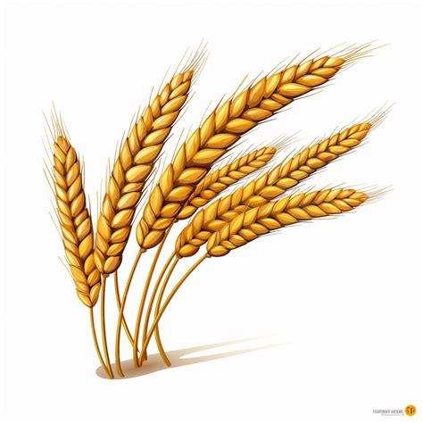 Premium Photo Wheat 2d Vector Illustration Cartoon In White Background Hd
