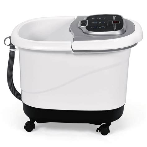 Costway Portable Foot Spa Bath Motorized Massager Electric Feet Salon Tub With Shower Grey