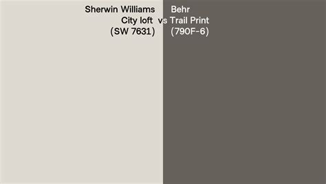 Sherwin Williams City Loft Sw Vs Behr Trail Print F Side