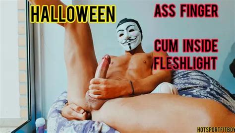 Halloween Mysterious Guy With Big Cock Fucking A Fleshlight Ass Finger Xhamster