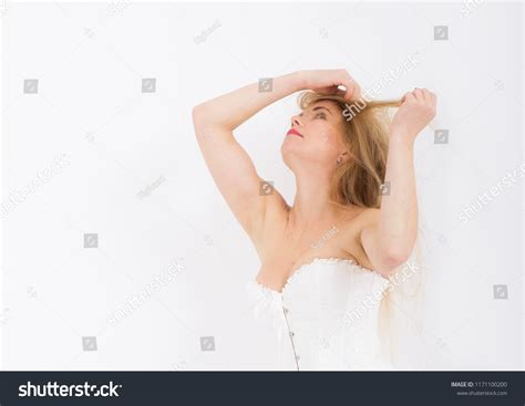 Middle Age Naked Woman Messy Hair Stock Photo Edit Now 1171100200