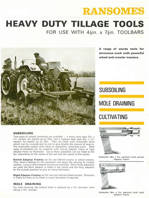 Ransomes Cultivator Heavy Duty Tillage Tools Brochure