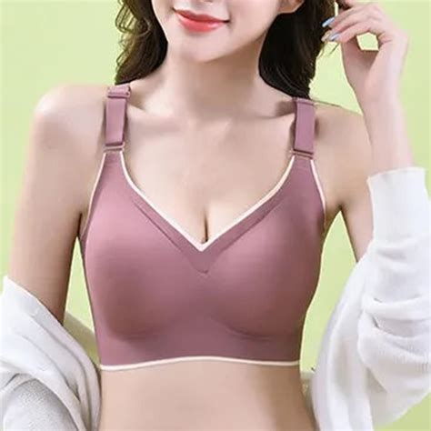 Cyinyin Women Valentines Day Gifts Sexy Lingerie Women S Non Steel Rim Plus Size Color Matching