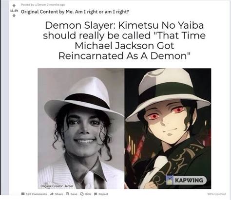 Michael Jackson Memes Demon Slayer : Oh My God Its Michael Jackson ...