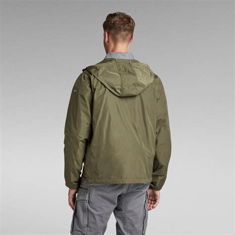 Sporty Hooded Jacket Green G Star RAW